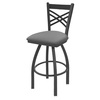 Holland Bar Stool Co 25" Swivel Counter Stool, Pewter Finish, Canter Grey Seat 82025PW007
